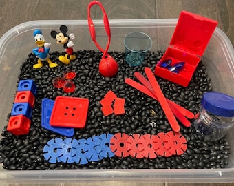 Mickey Sensory Bin, Sensory Play, Mickey Kids Gift, Kids Gift, Toddler Gift, Disney Activity, Disney Gift, Play Kit -Designed by an OT