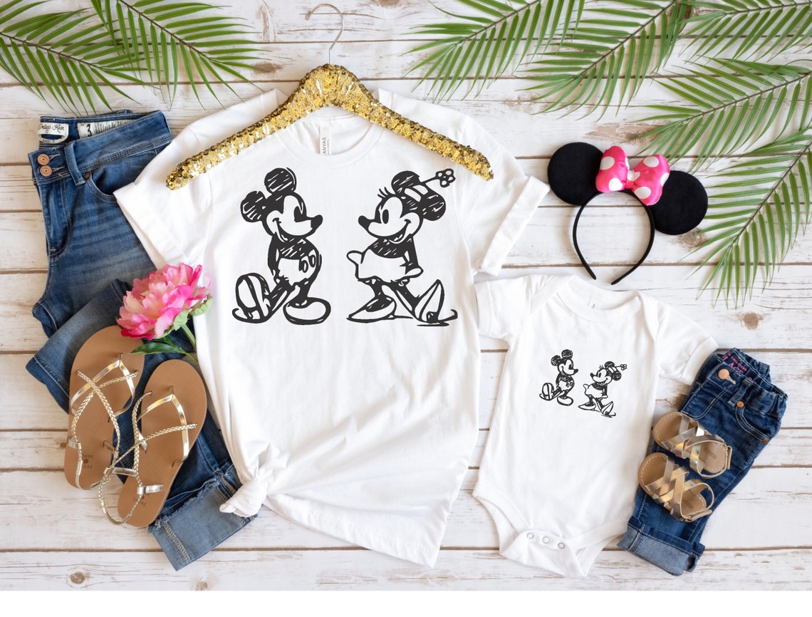 Download Disney SVG Vintage Mickey and Minnie Mouse Digital File Only | Etsy