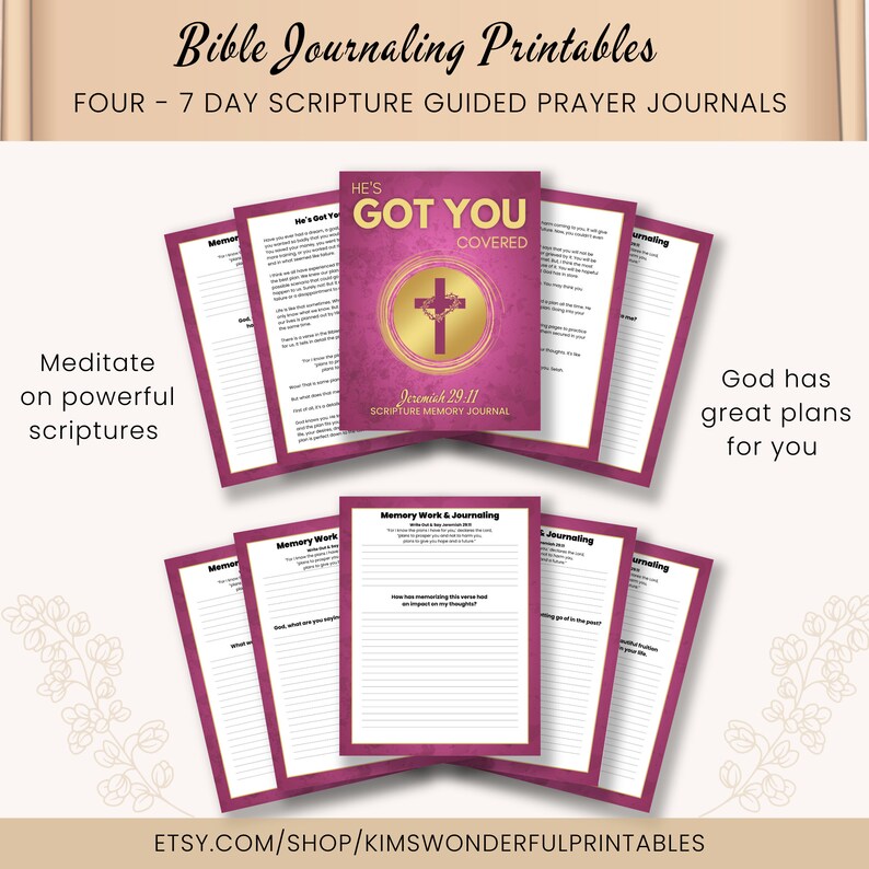 Bible Journaling Printables - A Guided Prayer Journal, Devotional ...