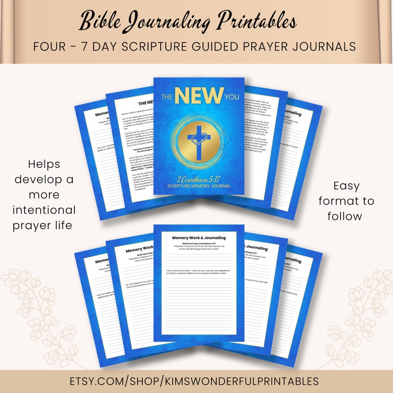 Bible Journaling Printables A Guided Prayer Journal, Devotional Journal ...