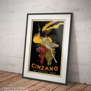 Poster Cappiello Asti Cinzano Riproduzione Vintage Manifesto Bevande Vini Affiche Giclee Stampa Fine Art Ristoranti Bar