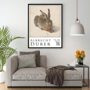 Poster Albrecht Dürer Hare Riproduzione Giclee Stampa Artistica Fine Art su Carta Fotografica Satinata 240 gr ideale per Decorazione Casa