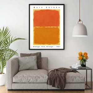 Poster Mark Rothko Orange and Red Riproduzione Giclee Stampa Fine Art Moderno su Carta Fotografica Satinata 240 gr ideale Decorazione Casa