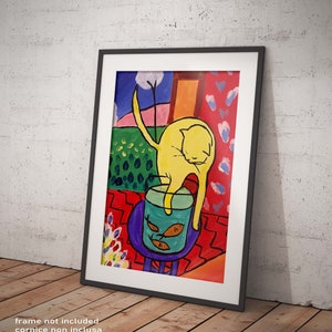 Poster Matisse Le chat aux poissons rouges Riproduzione Giclee Stampa Artistica Fine Art Espressionismo Moderno ideale per Decorazione Casa