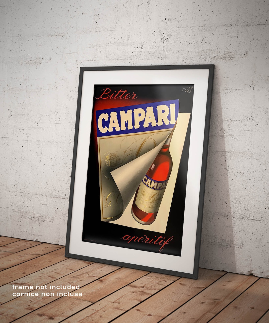 Fisa Bitter Campari Poster Reproduction Vintage Affiche Poster, Giclee ...
