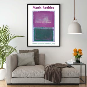 Poster Mark Rothko Untitled (Lavander and Green) Riproduzione Giclee Stampa Fine Art su Carta Fotografica Satinata 240 gr Decorazione Casa