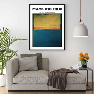 Poster Mark Rothko n.2 Blue Red and Green Riproduzione Giclee Stampa Fine Art su Carta Fotografica Satinata 240 gr ideale Decorazione Casa