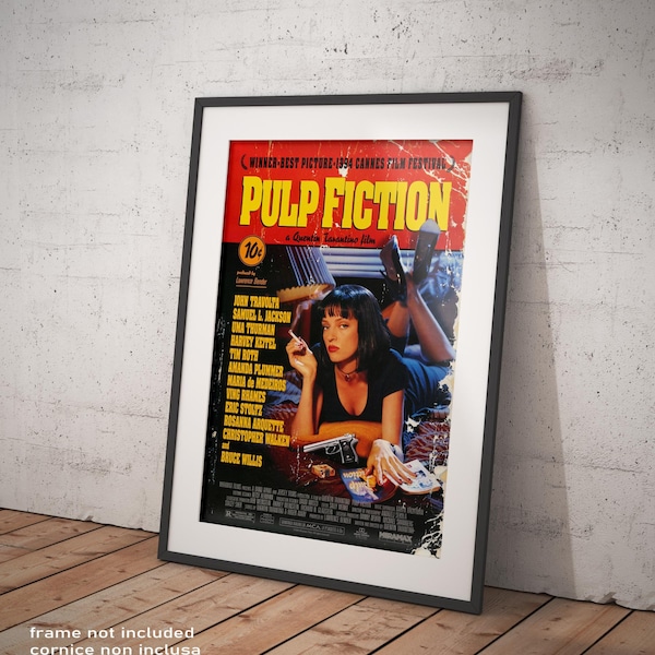 Póster de Pulp Fiction 1994 - Póster de película de cine de reproducción vintage Affiche Giclee Fine Art Art Print