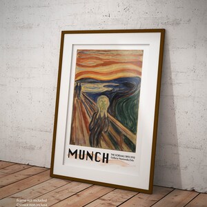 Poster Edvard Munch The Scream L'Urlo Riproduzione Giclee Stampa Fine Art Moderno ideale per Decorazione Casa