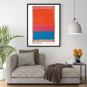Poster Mark Rothko n.1 (Royal Red and Blue) Riproduzione Giclee Stampa Fine Art su Carta Fotografica Satinata 240 gr ideale Decorazione Casa