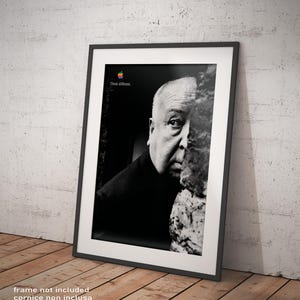 Poster Vintage Apple Think Different Alfred Hitchcock Riproduzione Giclee Stampa Artistica Fine Art su Carta Fotografica Satinata 240 gr