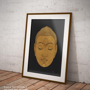Poster Buddha Riproduzione Giclee Stampa Fine Art Moderno ideale per Decorazione Casa