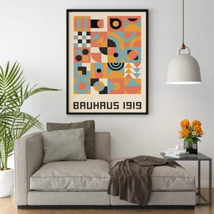 Poster Vintage Bauhaus 1919 Riproduzione Giclee Stampa Artistica Fine Art su Carta Fotografica Satinata 240 gr ideale per Decorazione Casa