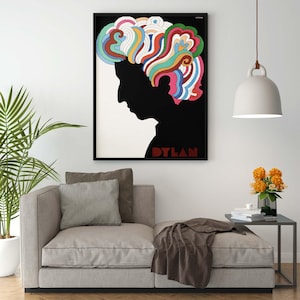 Poster Vintage Bob Dylan Riproduzione Giclee Stampa Artistica Fine Art su Carta Fotografica Satinata 240 gr ideale per Decorazione Casa