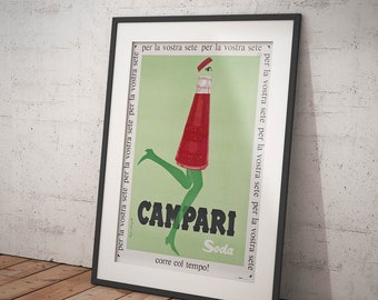 Poster Marangolo Campari Soda Riproduzione Vintage Manifesto Bevande Vini Affiche Giclee Stampa Fine Art Casa Ristoranti Bar