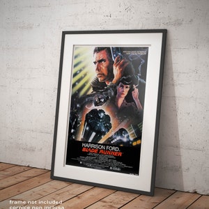 Poster Blade Runner 1982 - Riproduzione Vintage Manifesto Cinema Film Movie Affiche Giclee Stampa Artistica Fine Art