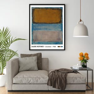 Poster Mark Rothko Untitled 1 Riproduzione Giclee Stampa Fine Art su Carta Fotografica Satinata 240 gr Moderno ideale per Decorazione Casa