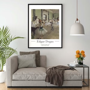 Poster Edgar Degas La Scuola di Danza Riproduzione Giclee Stampa Artistica Fine Art su Carta Fotografica Satinata Moderno Decorazione Casa