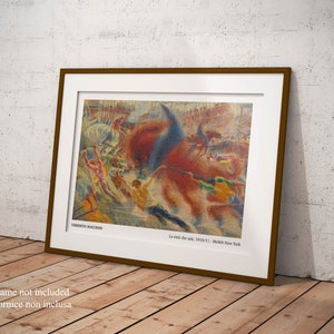 Poster Umberto Boccioni La Città che Sale Riproduzione Giclee Stampa Fine Art Astratto ideale per Decorazione Casa