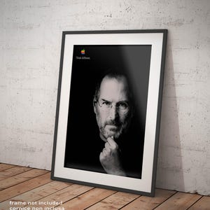 Poster Vintage Apple Think Different Steve Jobs Riproduzione Giclee Stampa Artistica Fine Art su Carta Fotografica Satinata 240 gr