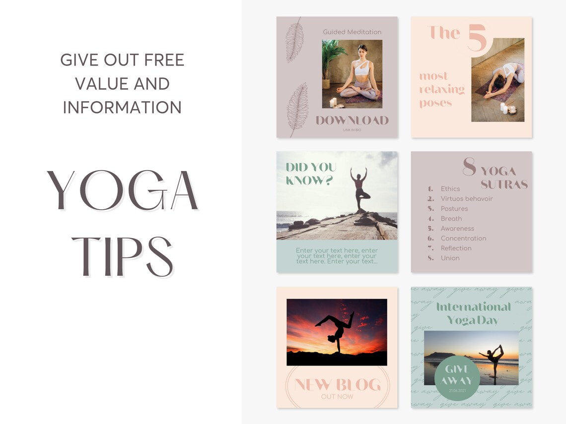 instagram-yoga-template-canva-teacher-and-studio-template-etsy