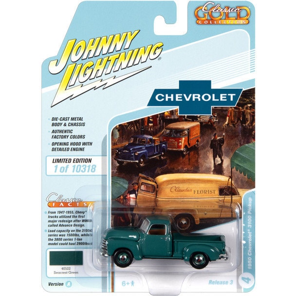 1950 Chevrolet 3100 Pickup Truck Seacrest Green 1/64 J…