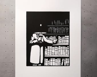 Der Bibliophile - Felix Vallotton - Siebdruck - Handgefertigter Druck - Bild - Druck - Siebdruck - Kunst