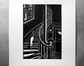 Die Stadt - Frans Masereel - Siebdruck - Handgefertigter Druck - Bild - Drucken - Siebdruck