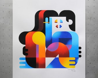 The Kiss - Antony Squizzato - Silkscreen - Print - Image - Print - Screenprint - Art