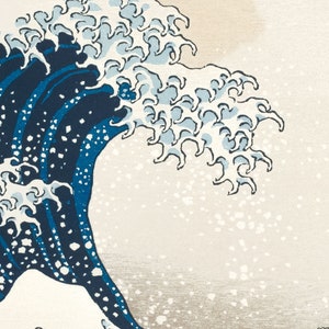 The Great Wave off Kanagawa Hokusai Screenprint Japanese print Handcrafted Image Print Screenprint Art Japanese art image 2