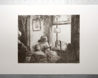East Side Interior - Edward Hopper - Sérigraphie - Estampe - Artisanale  - Image - Impression - Screenprint - Art