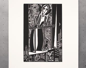De Geliefden - Frans Masereel - Zeefdruk - Handgemaakte druk - Beeld - Drukwerk - Zeefdruk - Kunst - Siebdruck - Zeefdruk