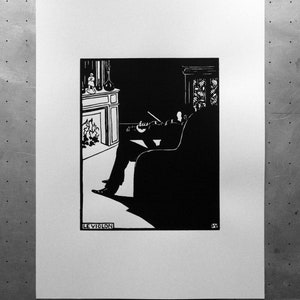 La Violon Felix Vallotton Sérigraphie Estampe artisanale Image Impression Screenprint image 1