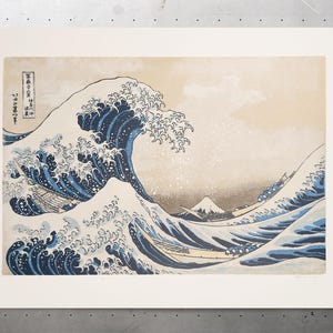 The Great Wave off Kanagawa - Hokusai - Silkscreen - Japanese Print - Handmade - Image - Printing - Screenprint - Art - Japanese Art