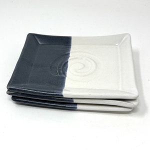 Small Plates, Set pf 3, Ceramic Plates, Pottery Plates, handmade plates, sushi plates, tapas plates