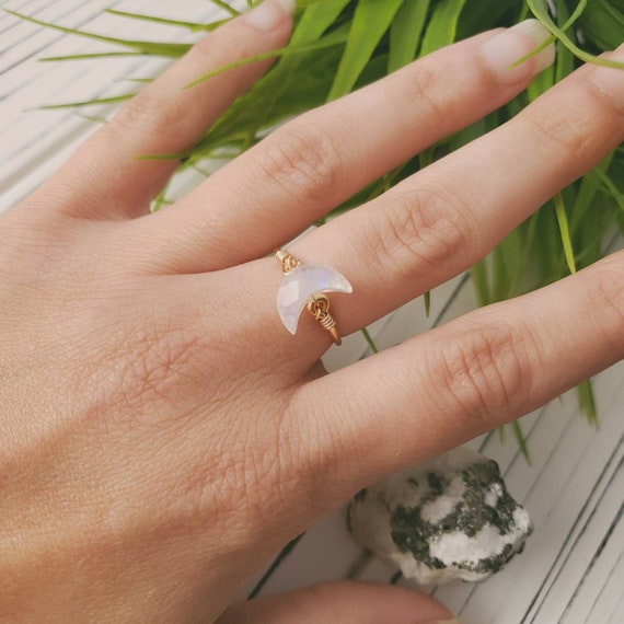 Gold Wrapped Rainbow Moon Ring Gold Wrapped Rainbow Moon Ring