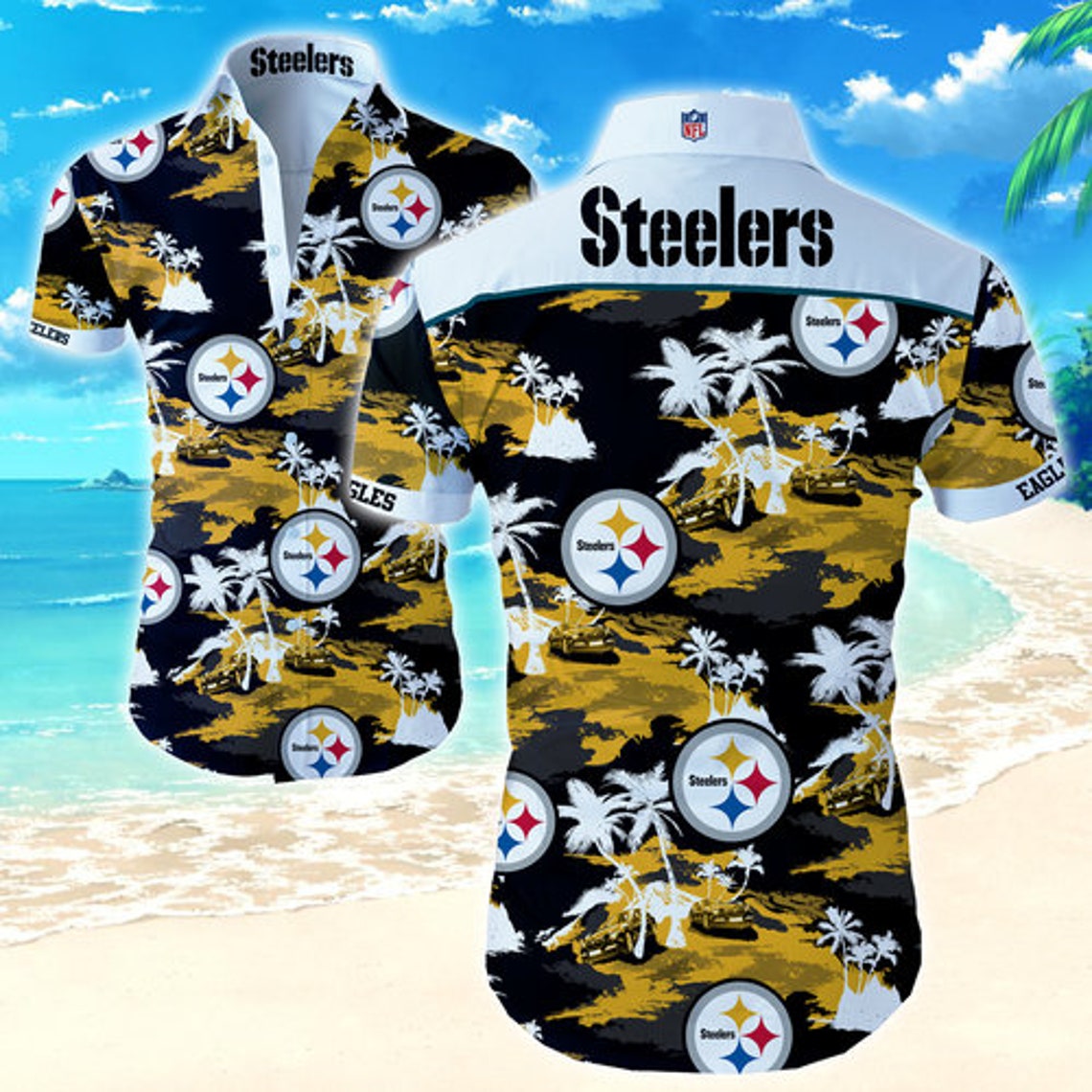 Pittsburgh Steelers Hawaiian Shirt-Hawaiian Shirt | Etsy