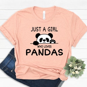Panda Shirt Just a Girl Who Loves Pandas Funny Panda Shirt - Etsy