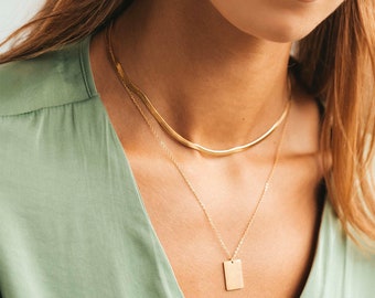 Flat Plate Necklace - Etsy