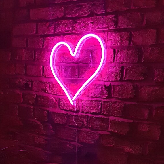Love heart cheap neon light