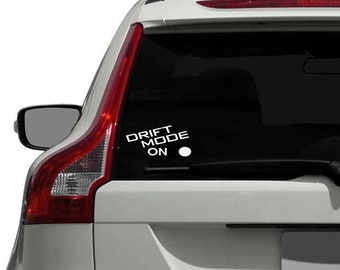 Vinyl Decal Drift Mode On, 5x5in, Car Decal, Car Sticker, Window Decal, Window Sticker Laptop Decal Laptop Sticker Phone Decal Phone Sticker