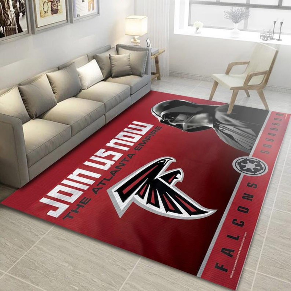 Atlanta Falcons Nfl Wohnzimmer Teppich Nfl Teppich Boden | Etsy