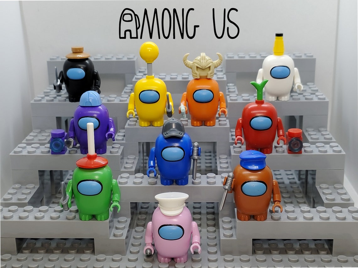 Among Us Game Custom Toy Figurines Set of 10 Etsy