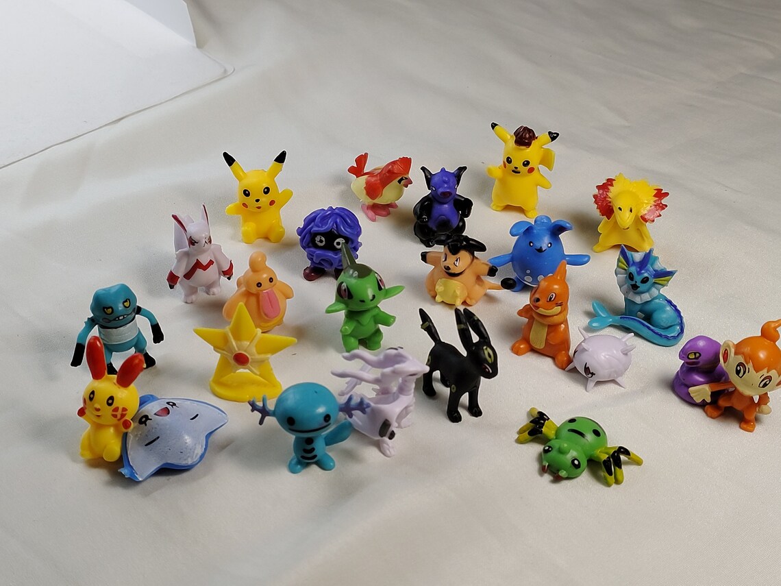 24 PCS Random 1 inch Pokemon Mini PVC Toy Figures Etsy