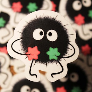 Cute Soot Sprite Anime Sticker, Colorful, Fun, for Laptops, Notebooks