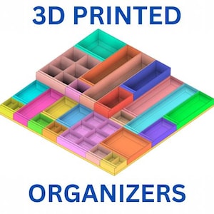3D Printed Hardware Organizers STLs/Files with Moveable Labels!