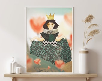 Hija del rey, decoración del hogar cristiano, arte de la pared bíblica, arte moderno cristiano, DESCARGA INSTANTE, decoración de la pared cristiana, decoración del hogar