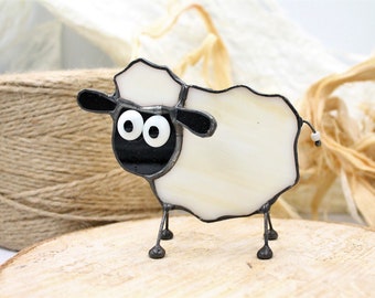 Sheep Figurine Easter lamb, Cottage Home Decor, Farmhouse Gift, Unique Addition to Gift