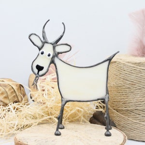 Goat Figurine, Cottage Home Decor, Farmhouse Gift, Farm Animals Collection