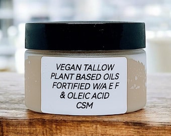 Organic Vegan Tallow Plant-Based Oils Fortified W/ A E F  & Oleic Oils